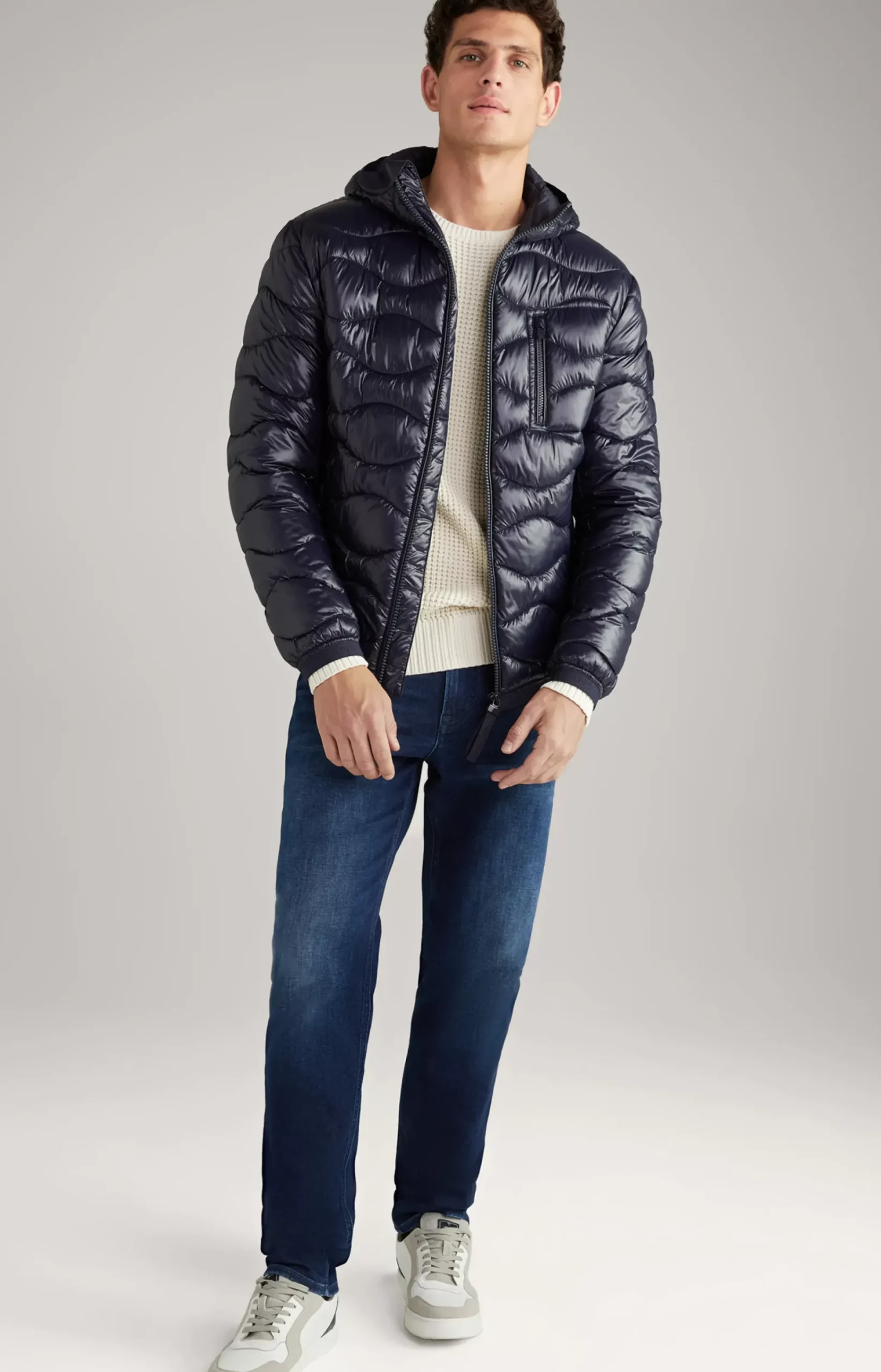 Abano Quilted Jacket in Dark Blue