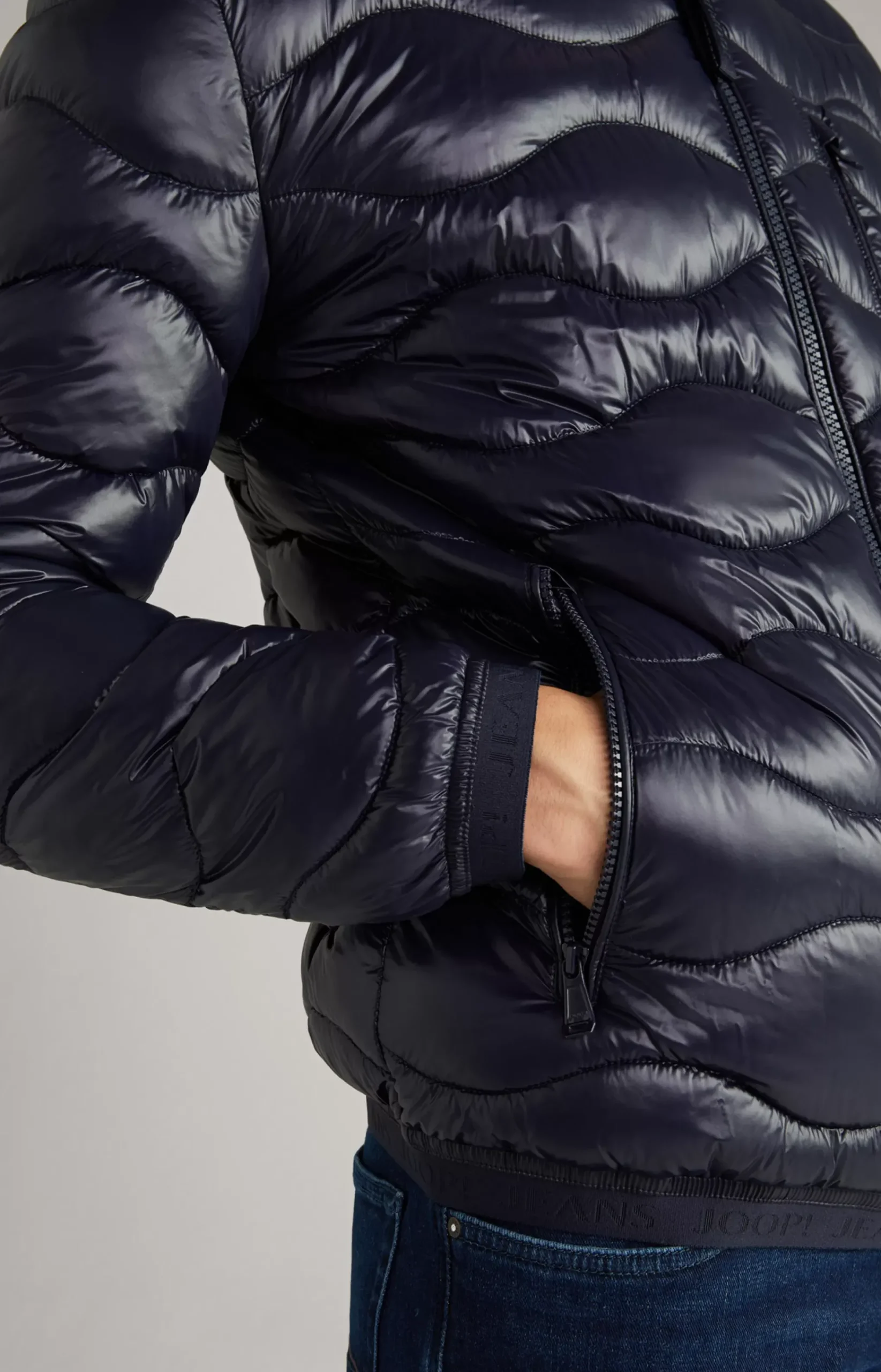 Abano Quilted Jacket in Dark Blue
