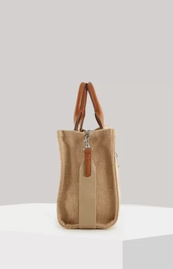Allegro Tela Aurelia Handbag in Beige