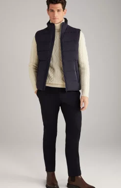 Allix Quilted Vest in Dark Blue