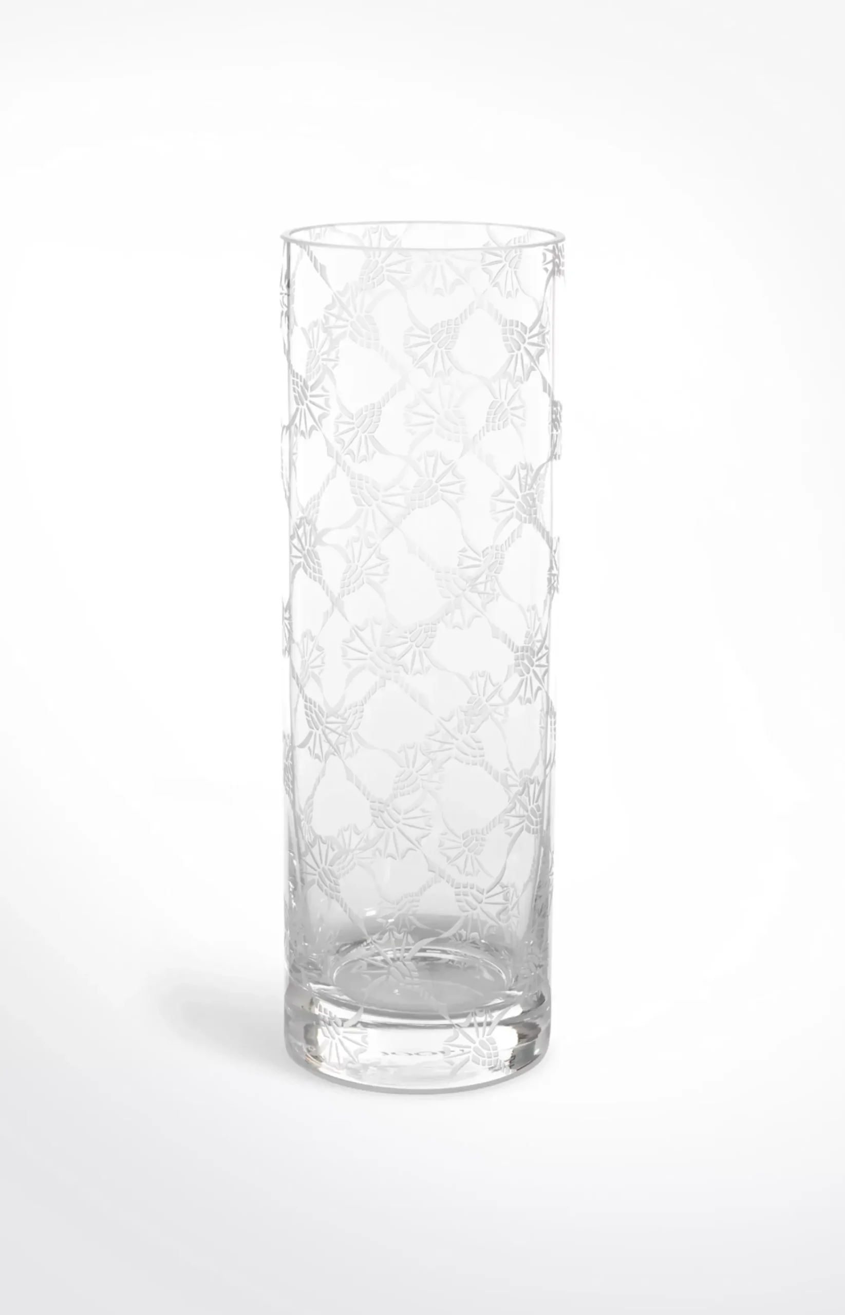 All-over crystal vase (30x10), white