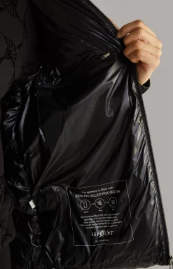Ambro Quilted Jacket with Hood in Black