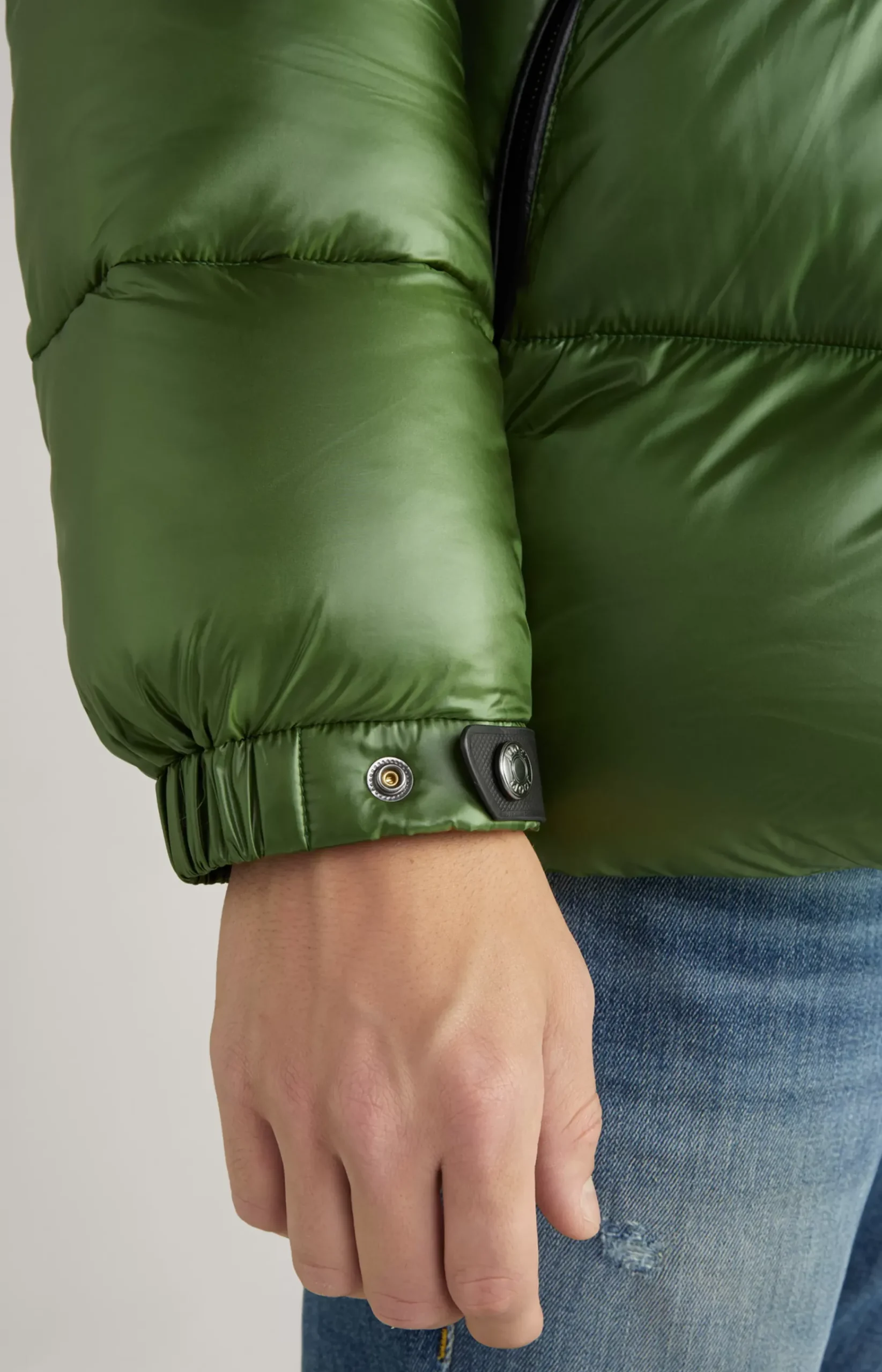 Ambro Quilted Jacket with Hood in Light Green