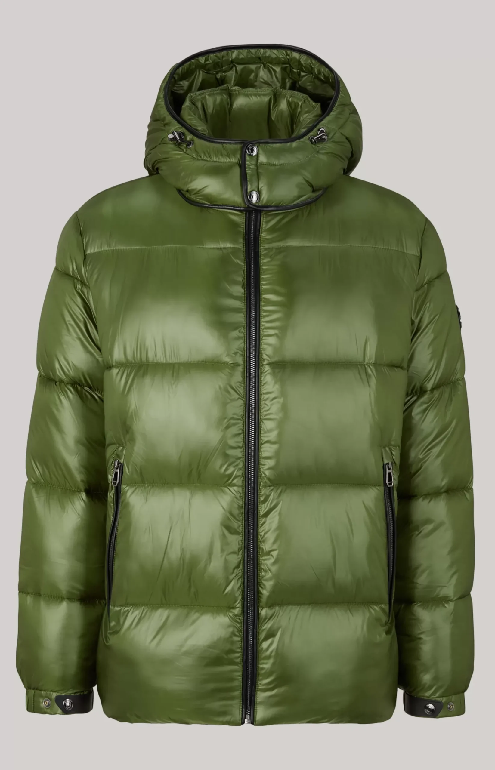 Ambro Quilted Jacket with Hood in Light Green