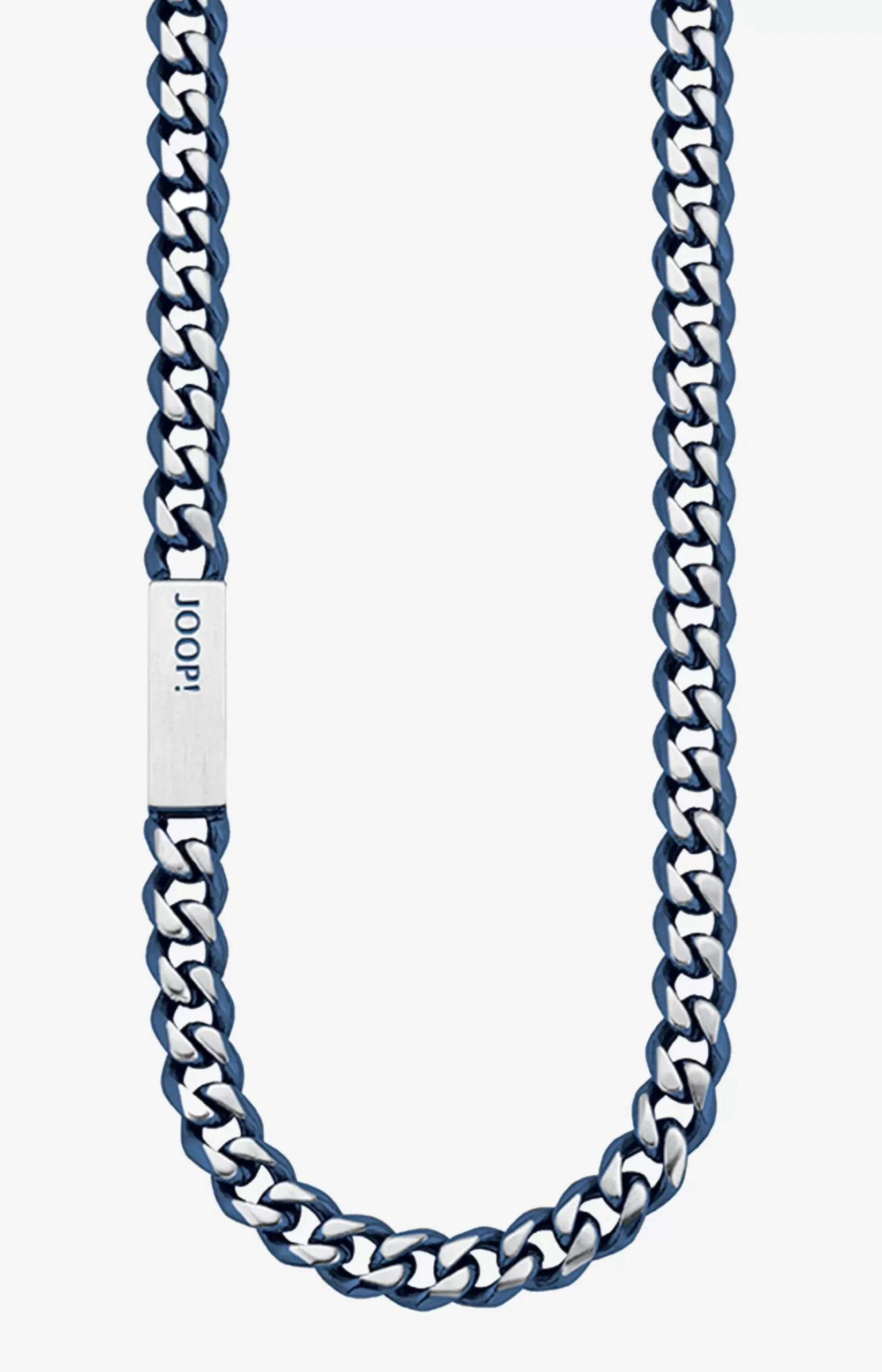 Armoured Necklace in Silver/Blue