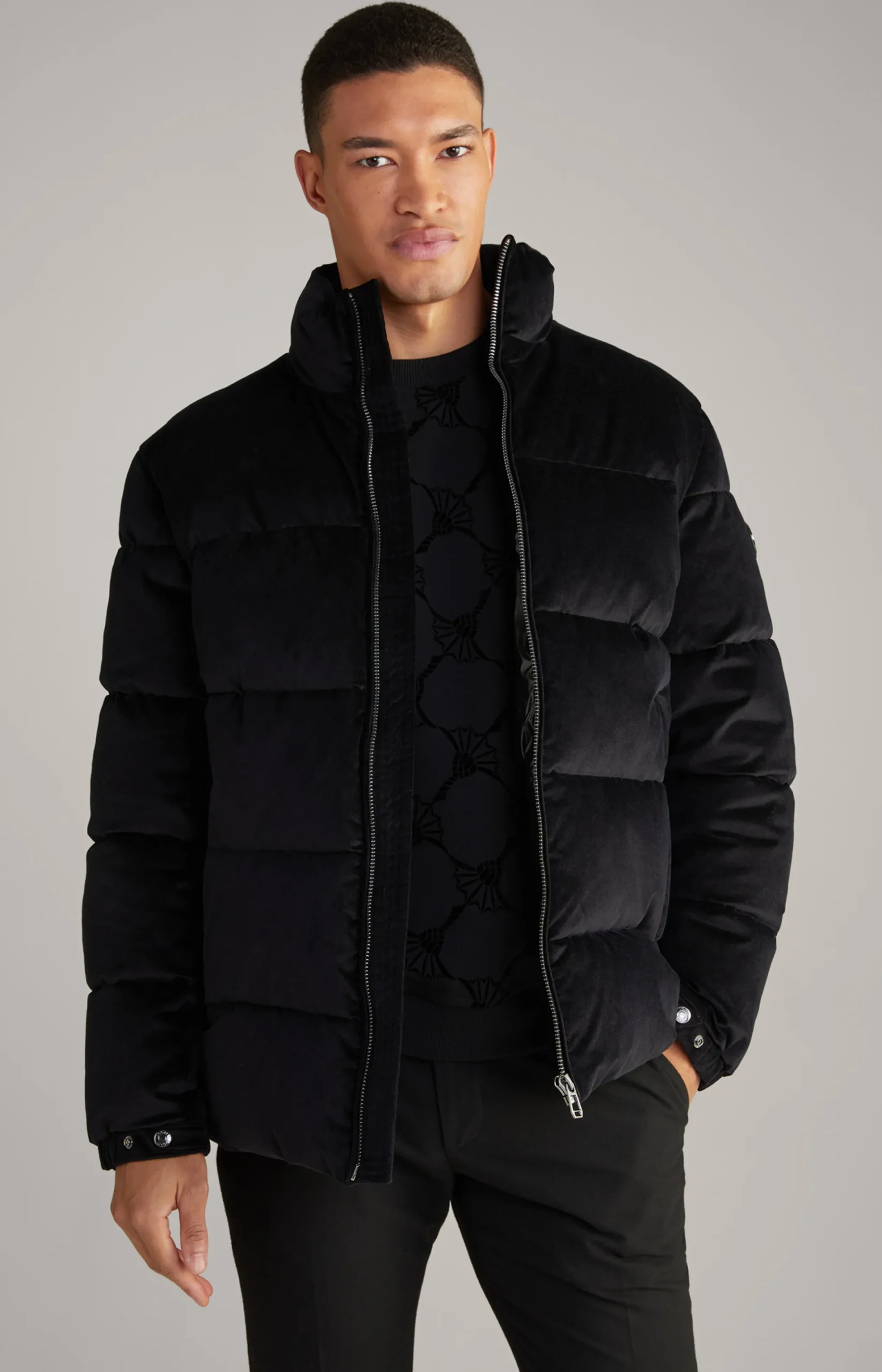Baldo Quilted Jacket in Black