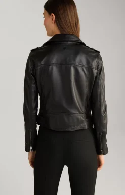 Biker Leather Jacket in Black