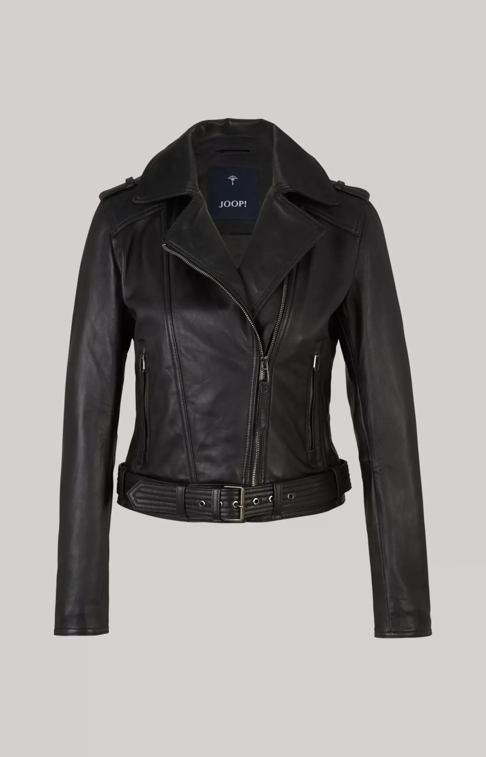 Biker Leather Jacket in Black