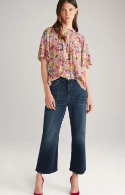 Blouse in a Beige/Pink Pattern