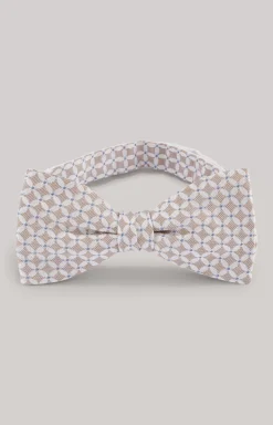 Bow tie in beige/white/blue