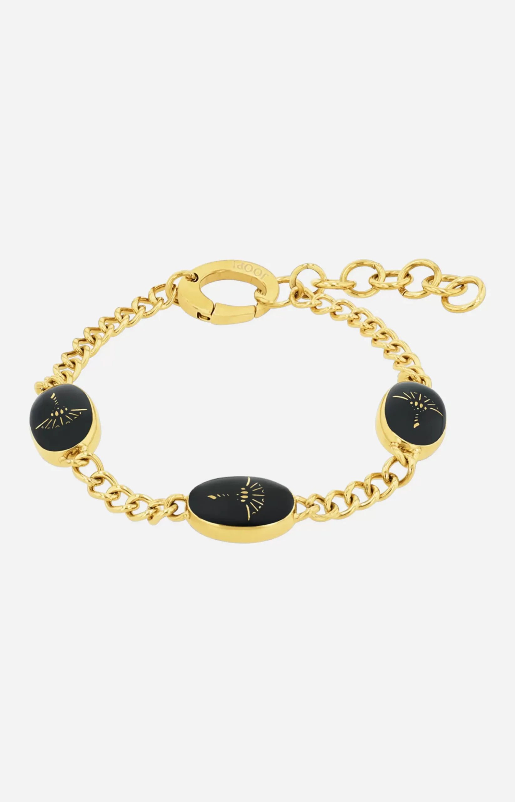 Bracelet with Enamel Black in Gold/Black