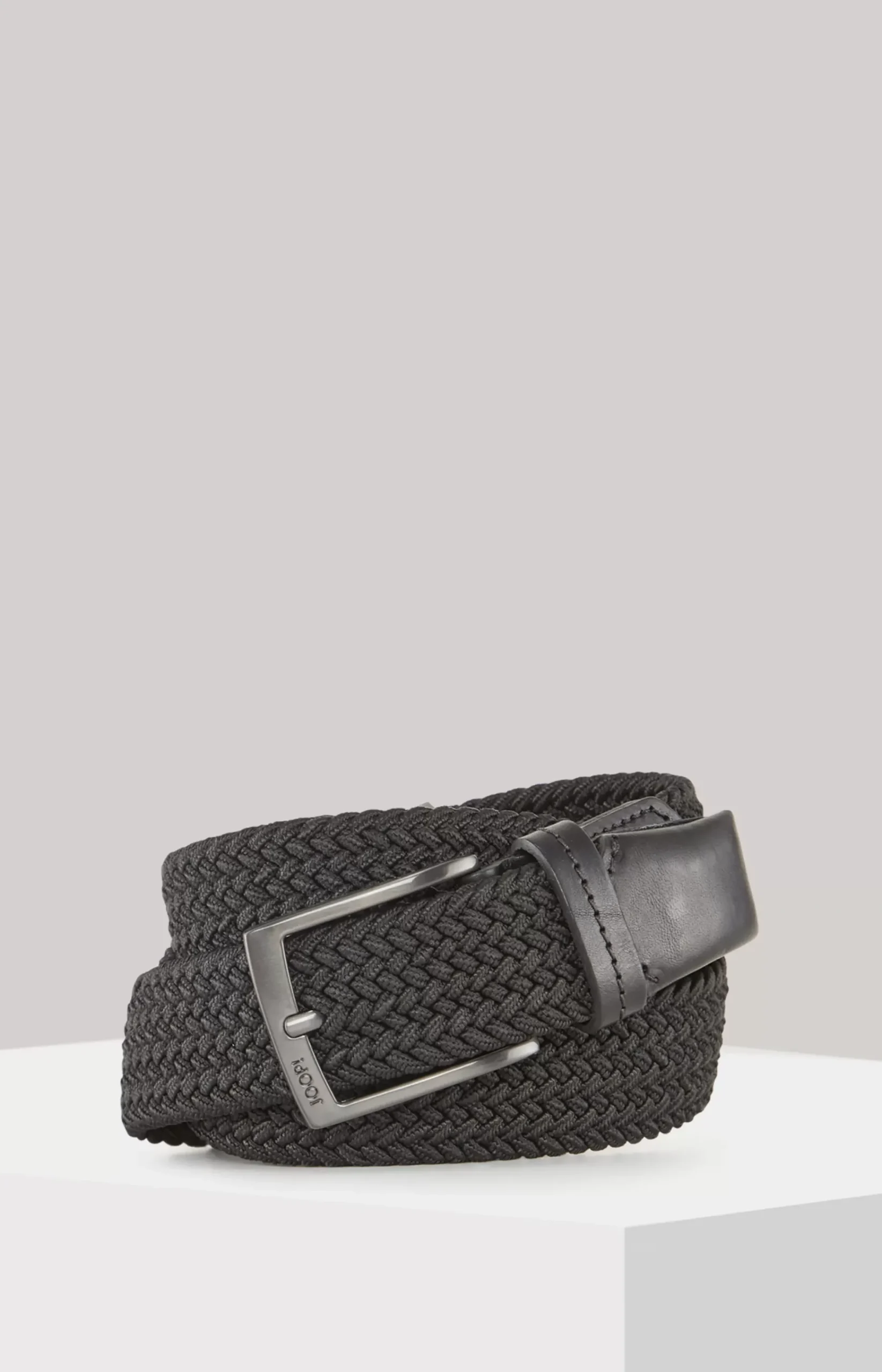 Braided belt in black