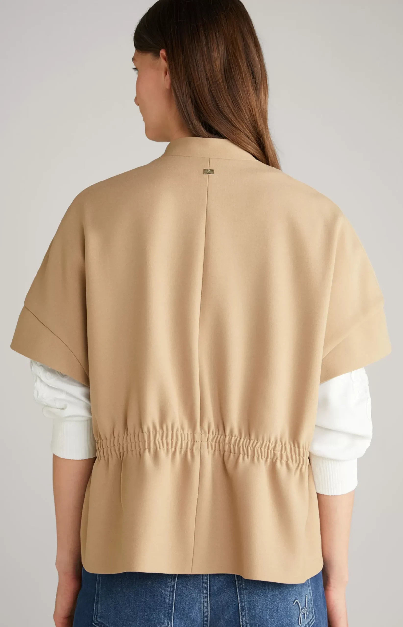 Cape Blazer in Dark Beige