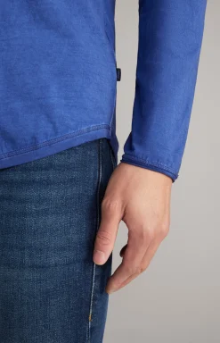 Carlos Long Sleeved Top in Royal Blue Melange