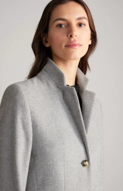 Carly Coat in Grey Flecked