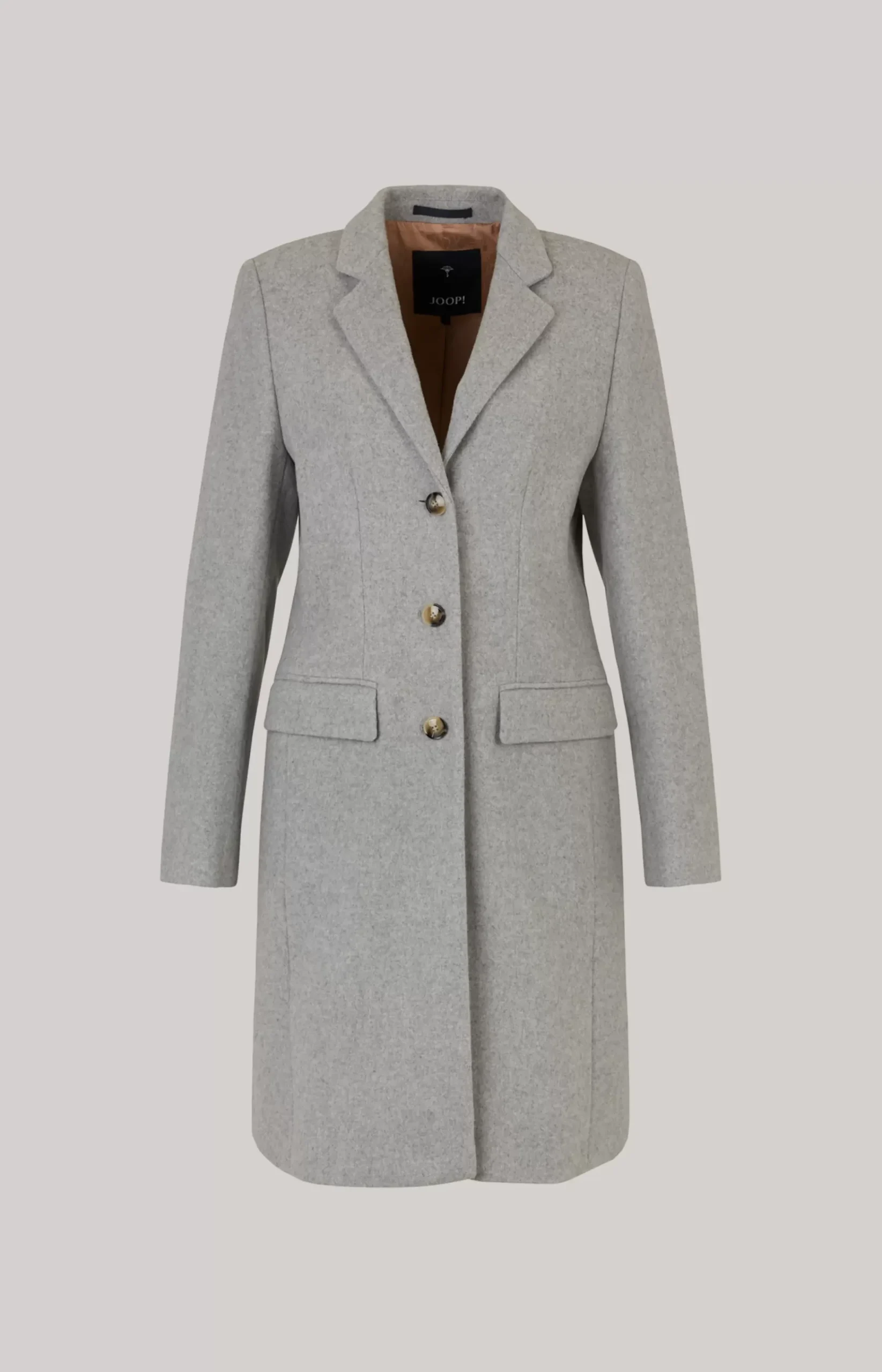 Carly Coat in Grey Flecked