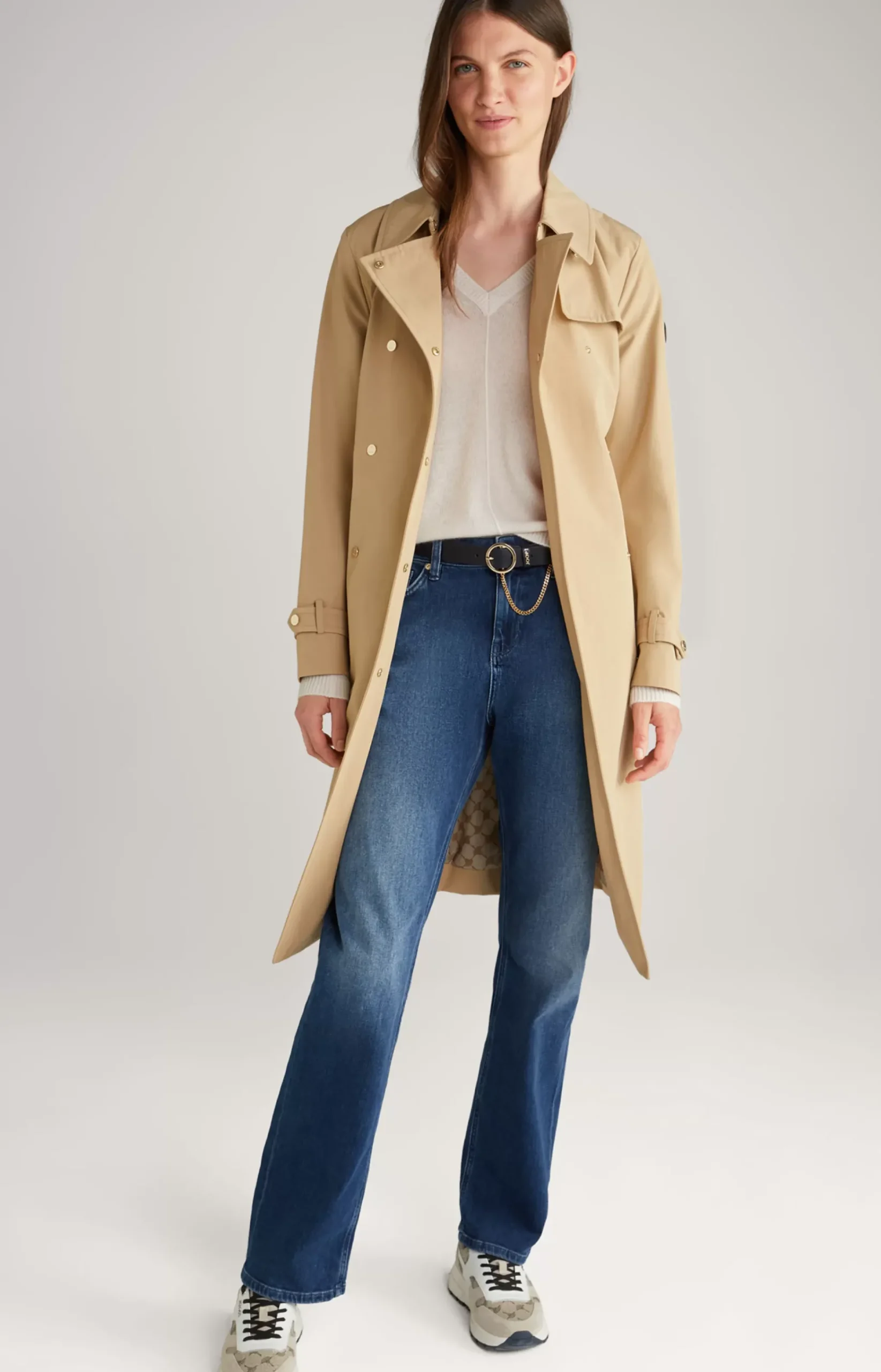 Cashmere Knitted Pullover in Cream