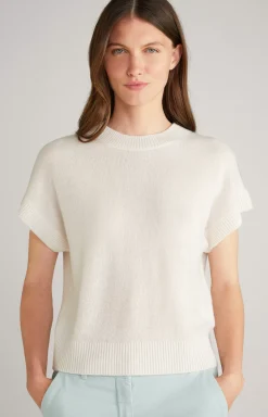 Cashmere Knitted Pullover in Cream