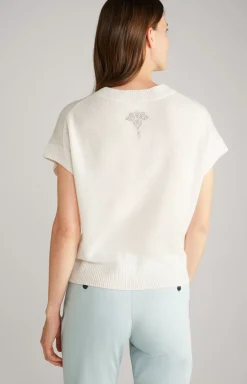 Cashmere Knitted Pullover in Cream