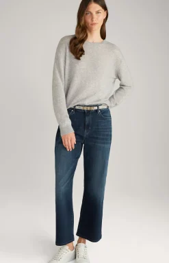Cashmere Knitted Sweater in Grey Marl