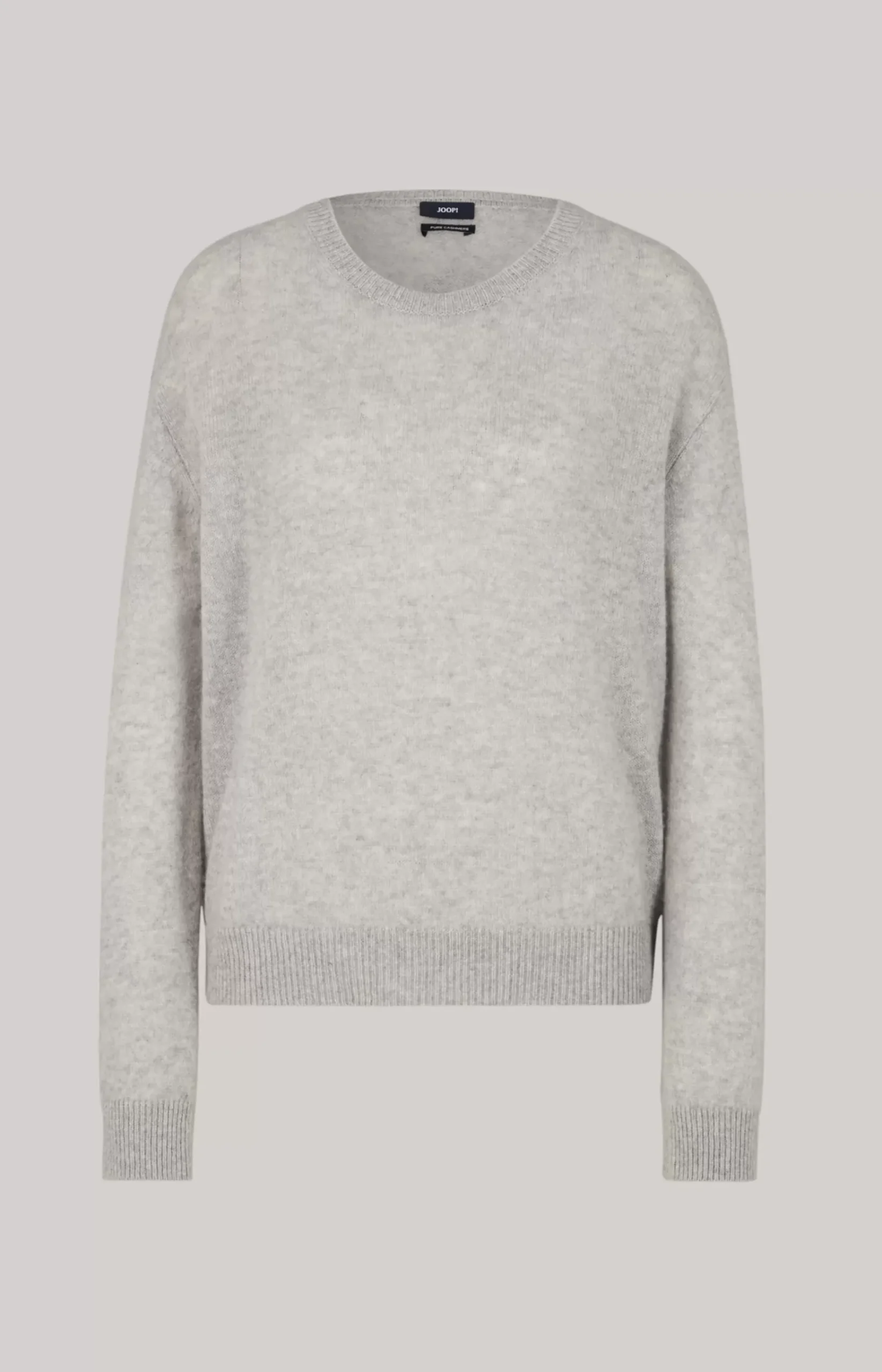 Cashmere Knitted Sweater in Grey Marl