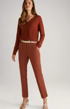 Cashmere Knitted Sweater in Copper Brown