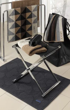 Chromeline bath stool, black