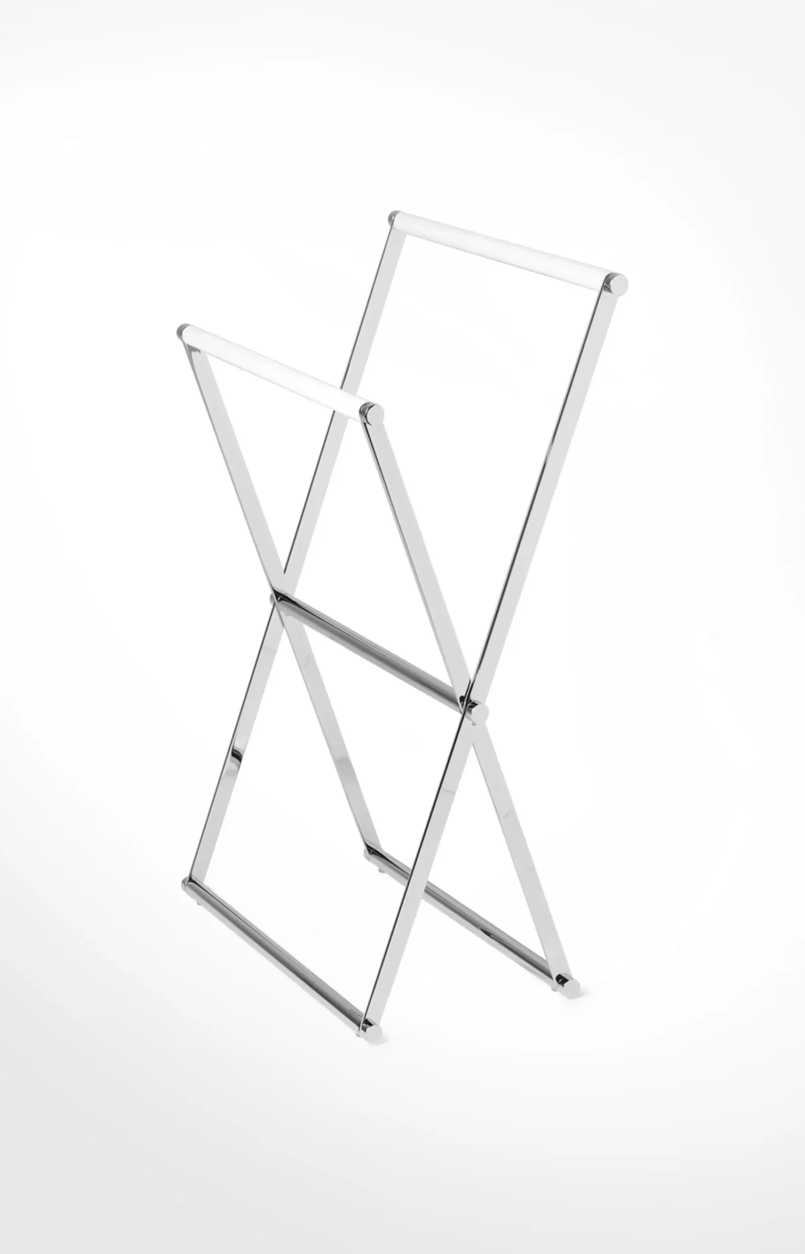 Chromeline hand towel rack, silver/white