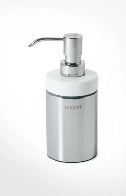 Chromeline soap dispenser, silver/white