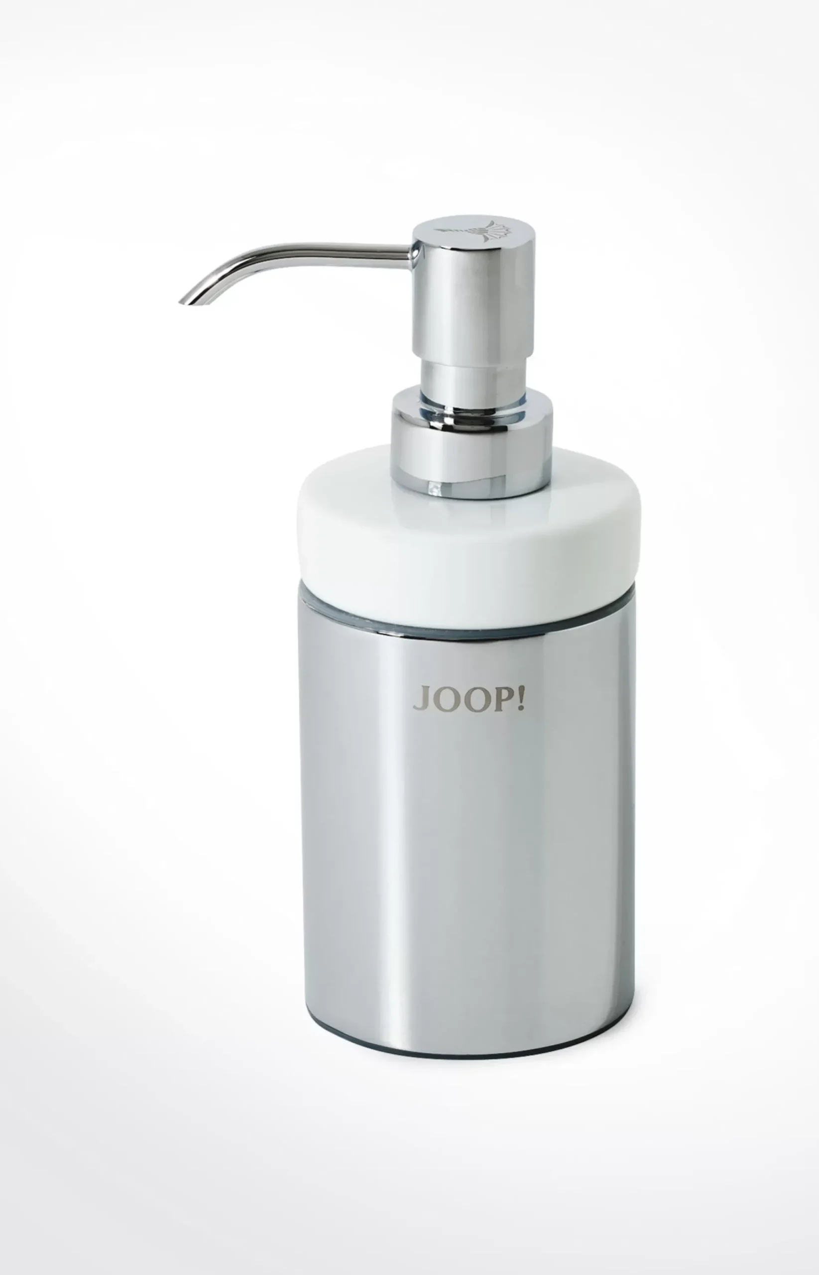 Chromeline soap dispenser, silver/white
