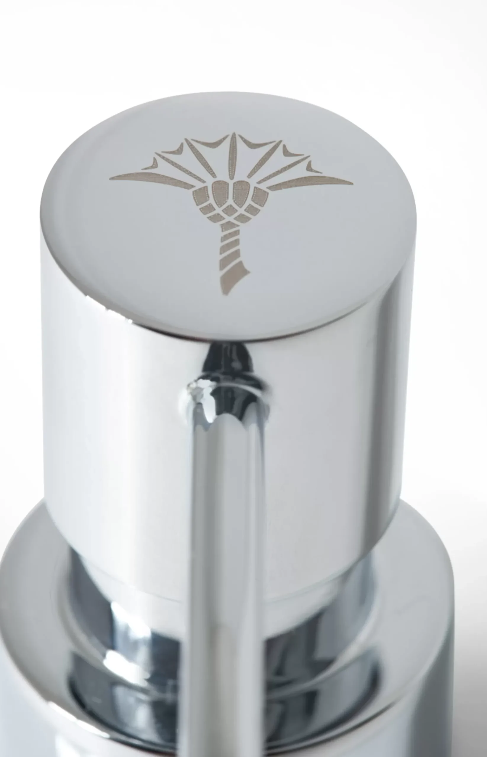 Chromeline soap dispenser, silver/white