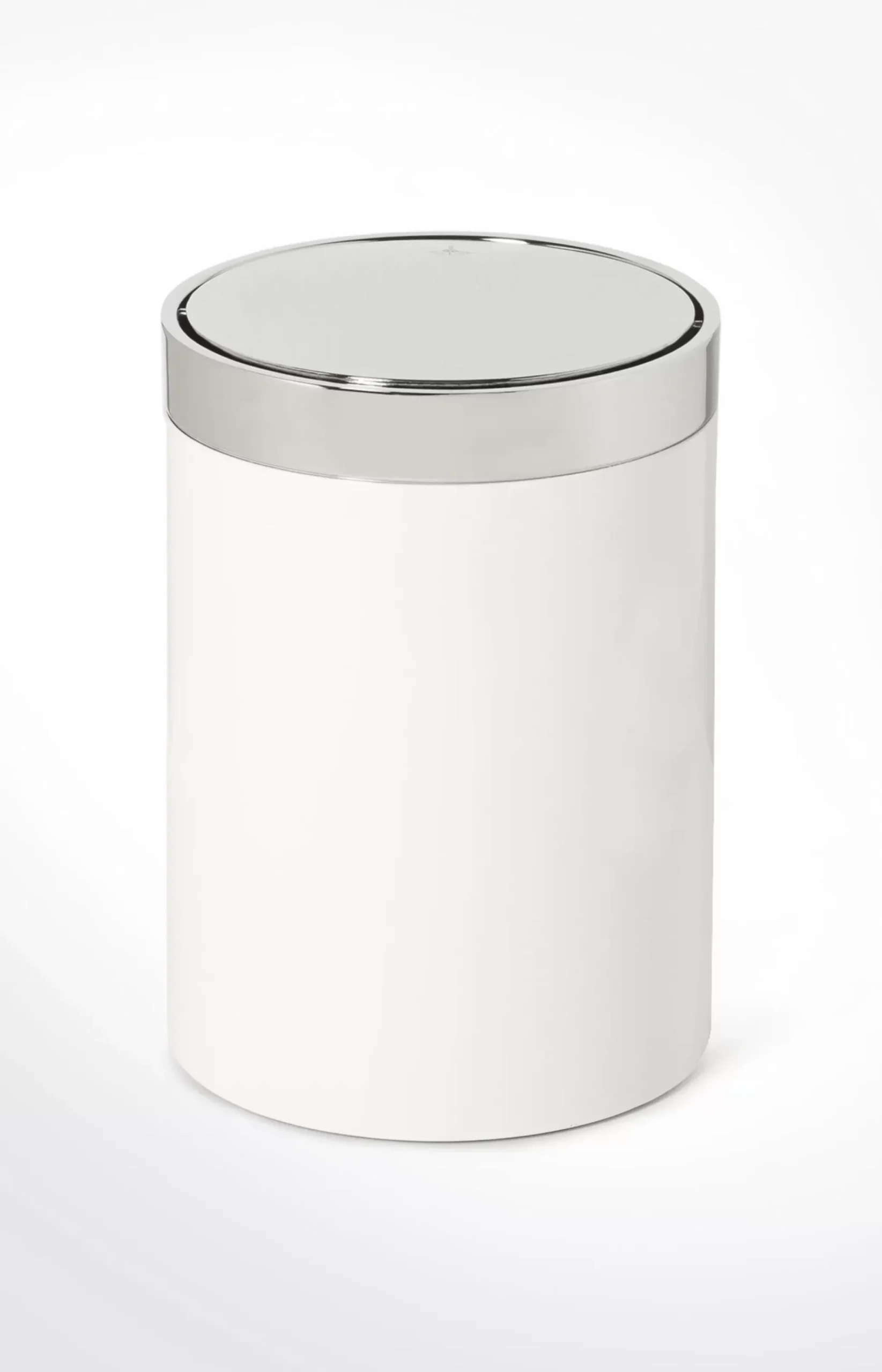 Chromeline storage bin, white