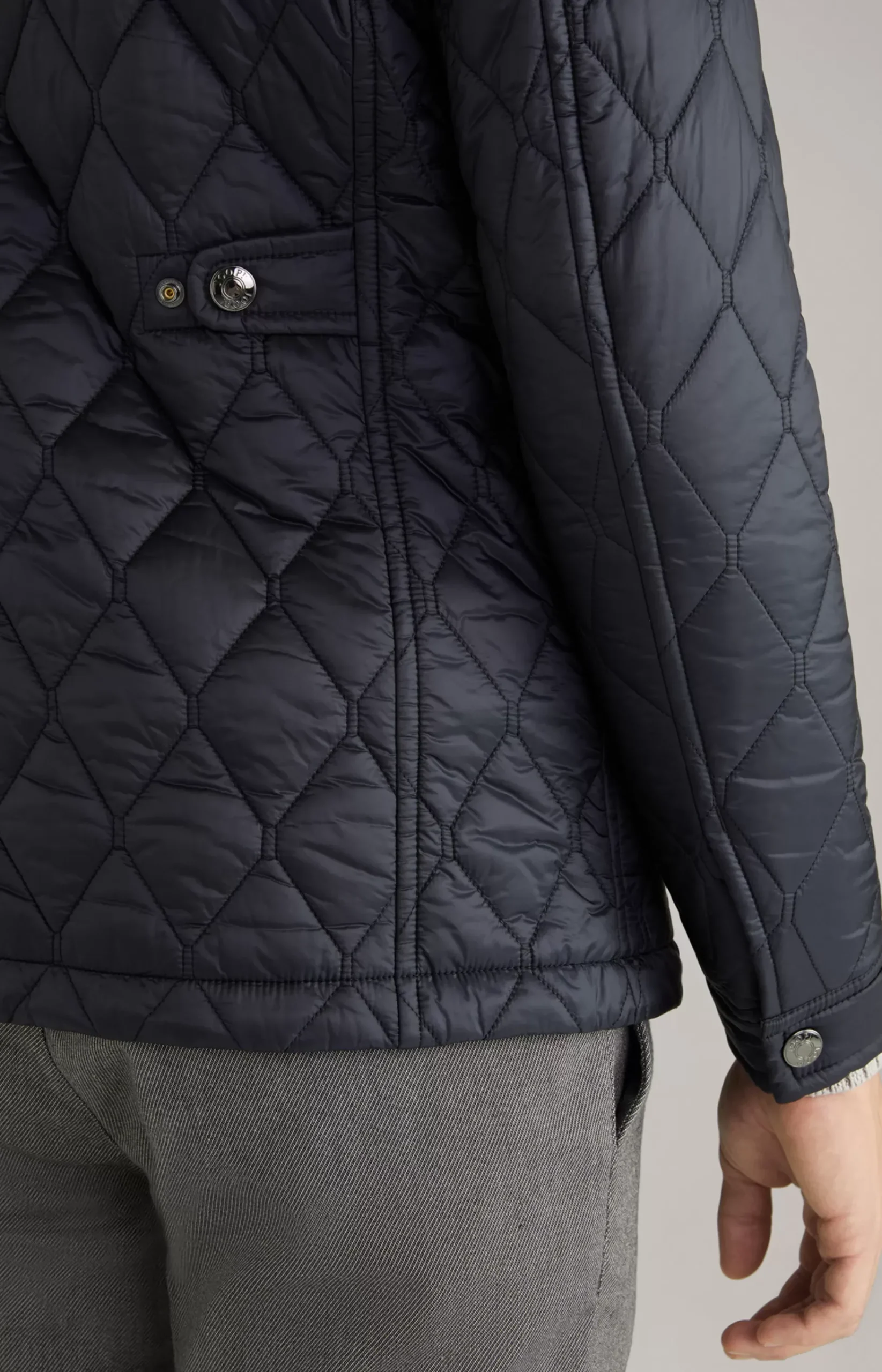 Clayson Quilted Jacket in Dark Blue
