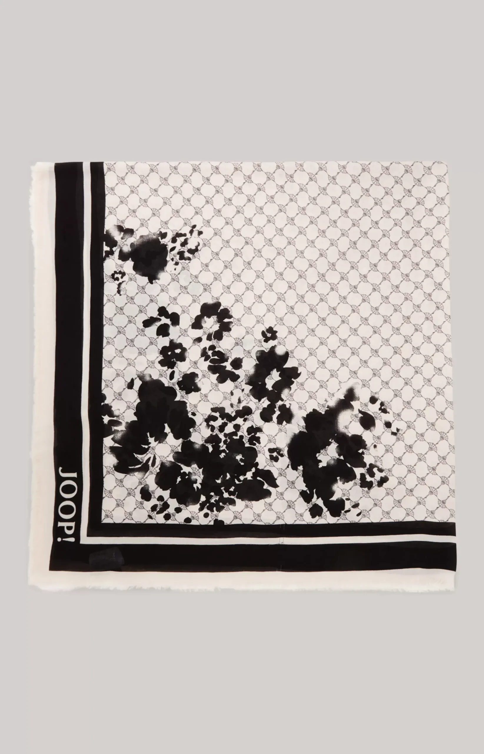 Cornflower Scarf in Black/Ecru
