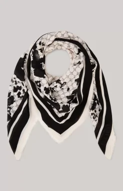 Cornflower Scarf in Black/Ecru