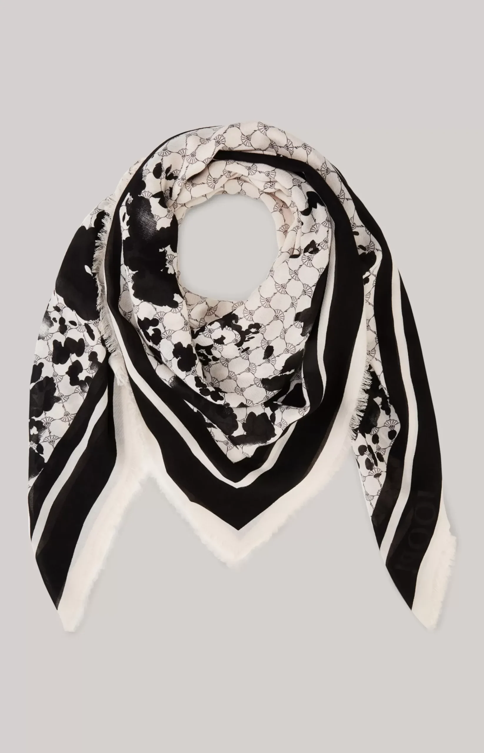 Cornflower Scarf in Black/Ecru