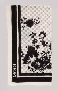 Cornflower Scarf in Black/Ecru