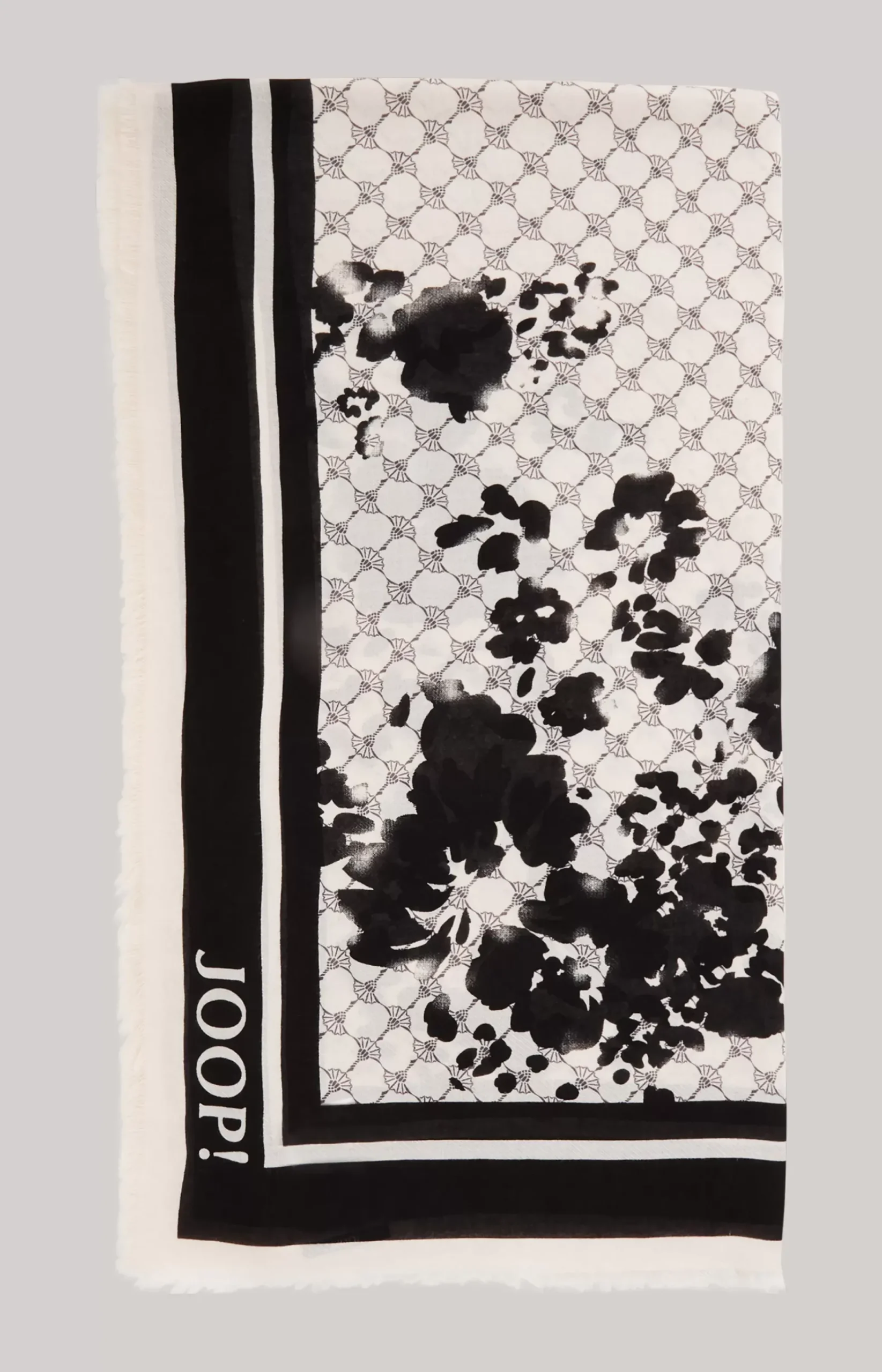 Cornflower Scarf in Black/Ecru
