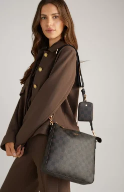 Cortina Piazza Jasmina Shoulder Bag in Brown/Black
