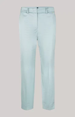 Cotton Blend Trousers in Mint