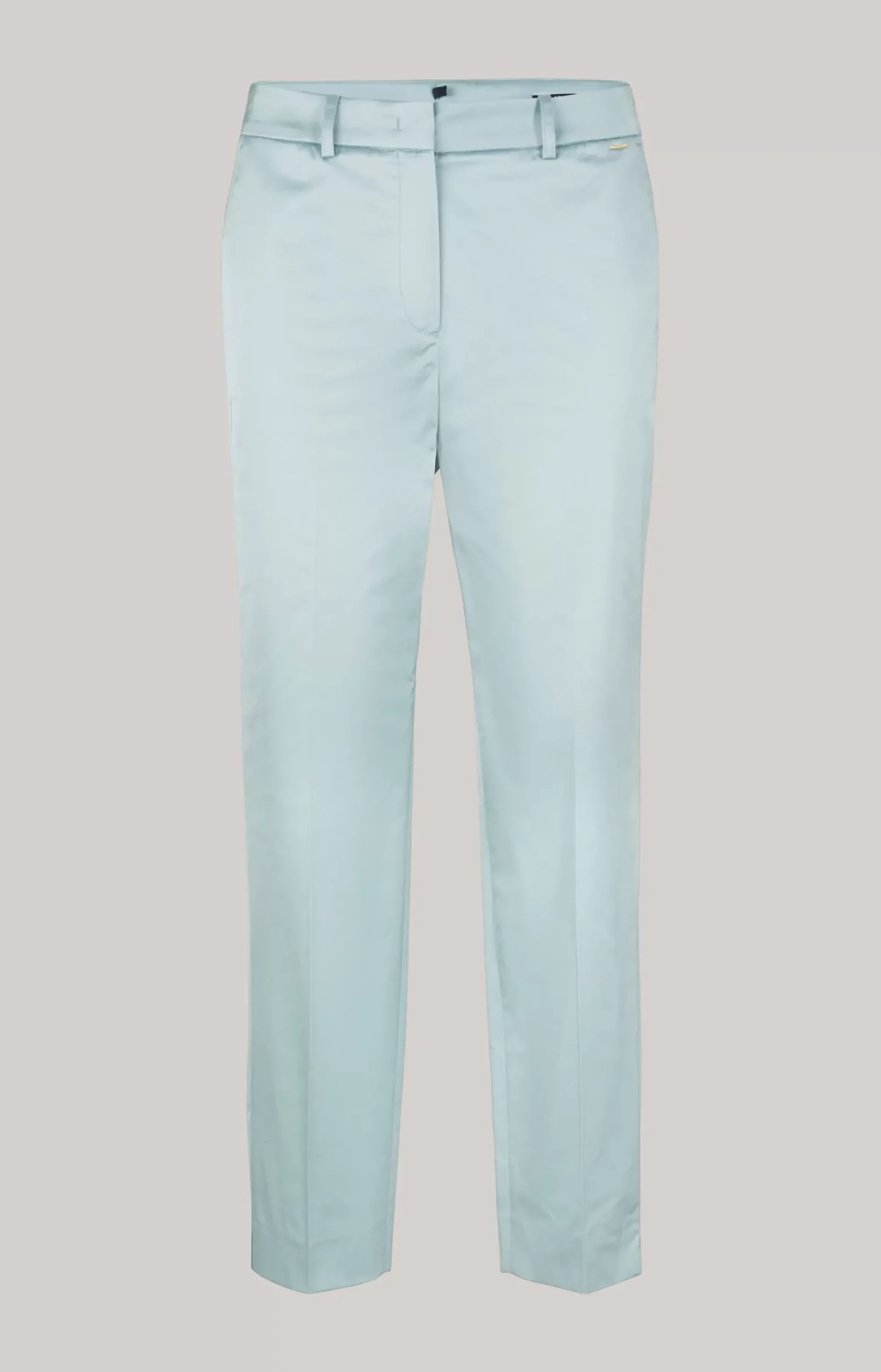 Cotton Blend Trousers in Mint