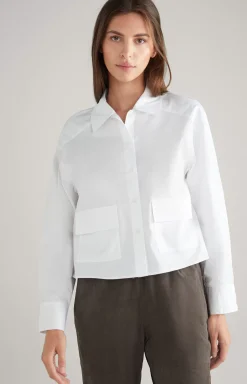 Cotton Twill Blouse in White