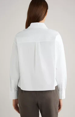 Cotton Twill Blouse in White