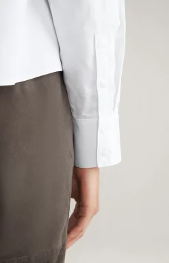 Cotton Twill Blouse in White