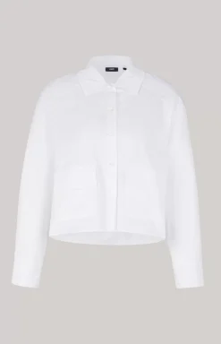 Cotton Twill Blouse in White