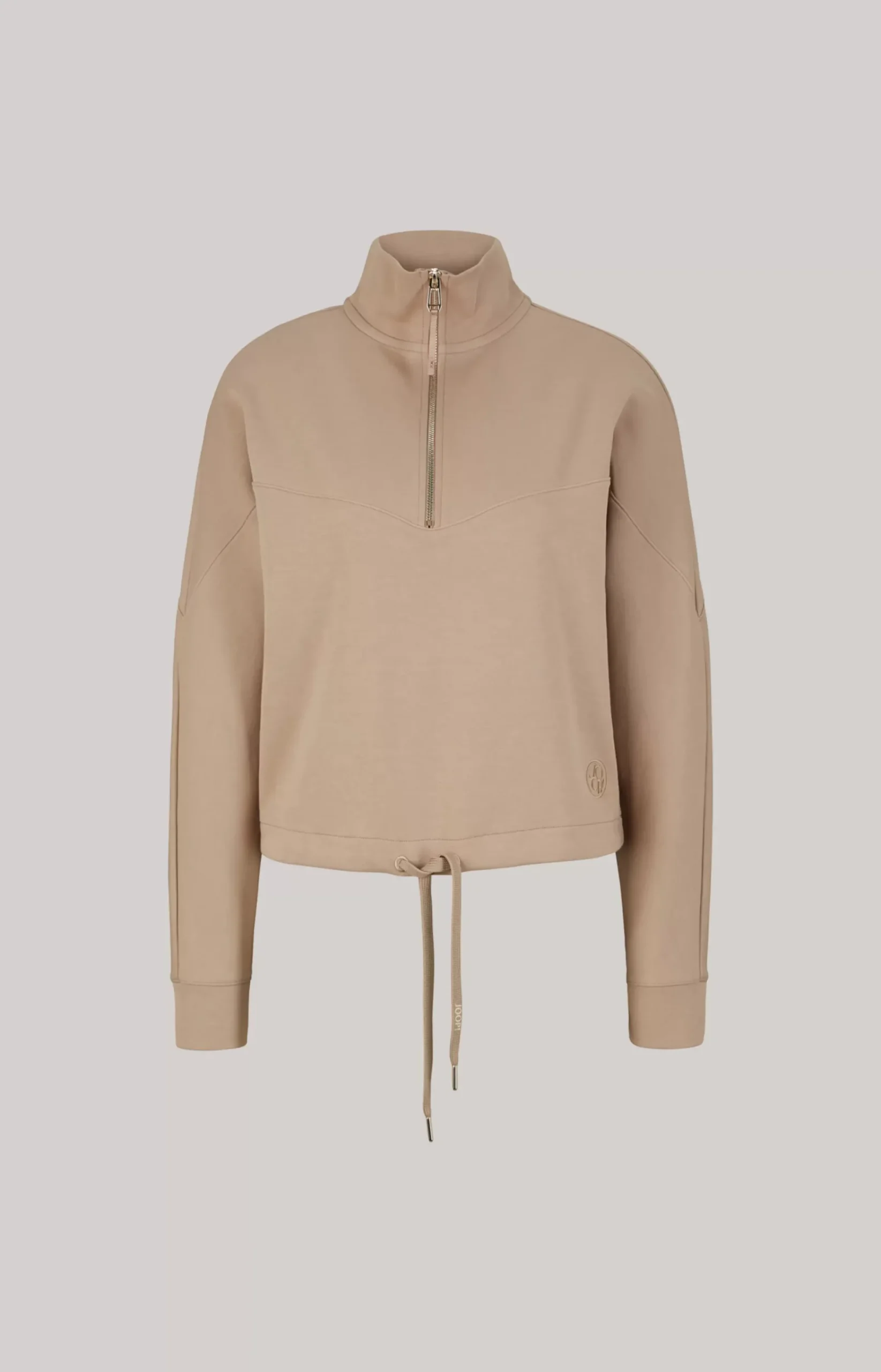 Cropped Sweatshirt in Light Brown