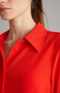 Crêpe Blouse in Red