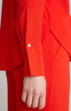 Crêpe Blouse in Red