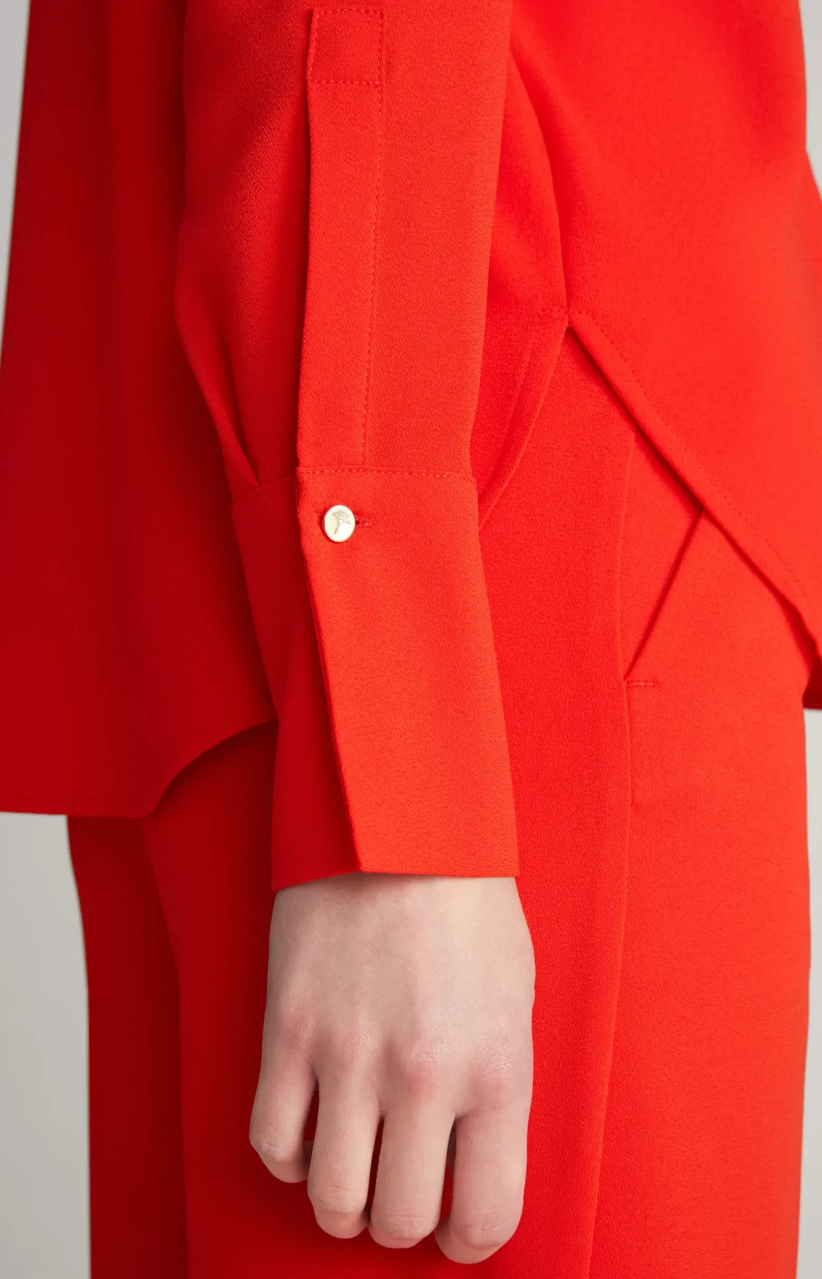 Crêpe Blouse in Red