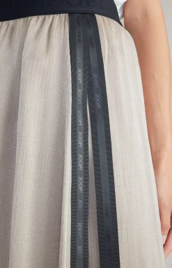 Crêpe Organza Skirt in Beige